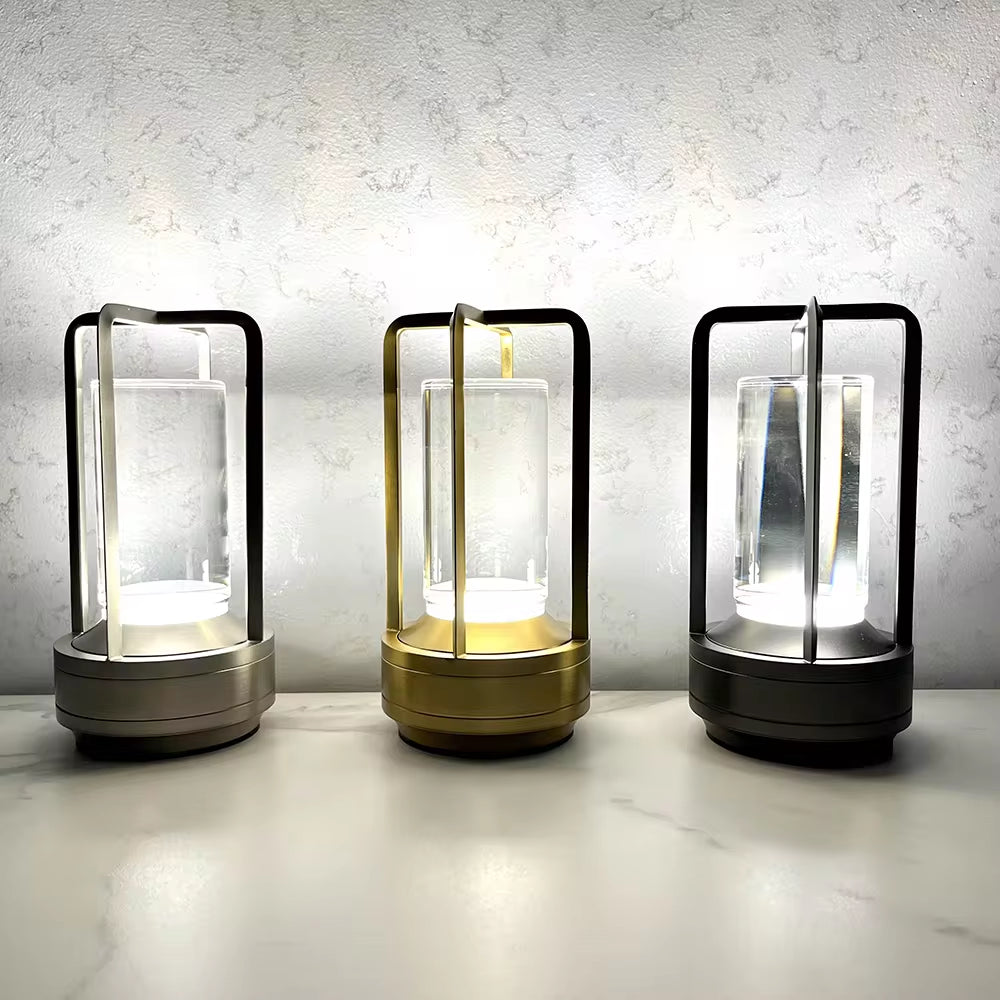 Rechargeable Crystal Touch Table Lamp for Bedroom and Restaurant Atmosphere Lighting