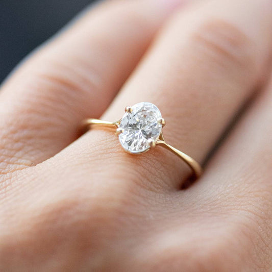 Radiant Rose Moissanite Ring